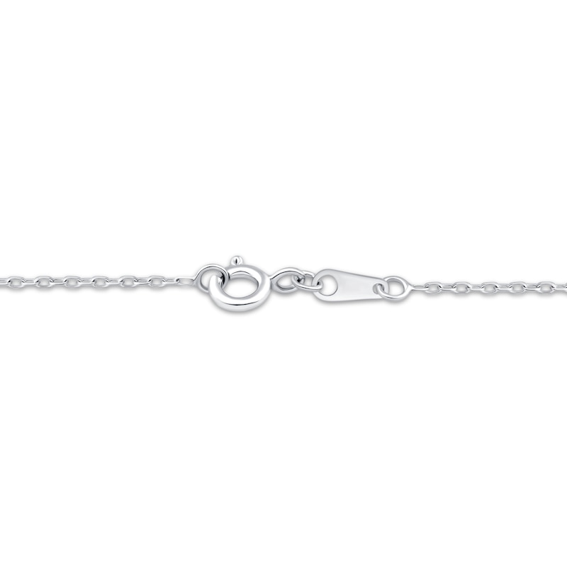 Main Image 4 of KAY Signature Collection Lab-Grown Diamond Cross Necklace 2 ct tw 10K White Gold 18"