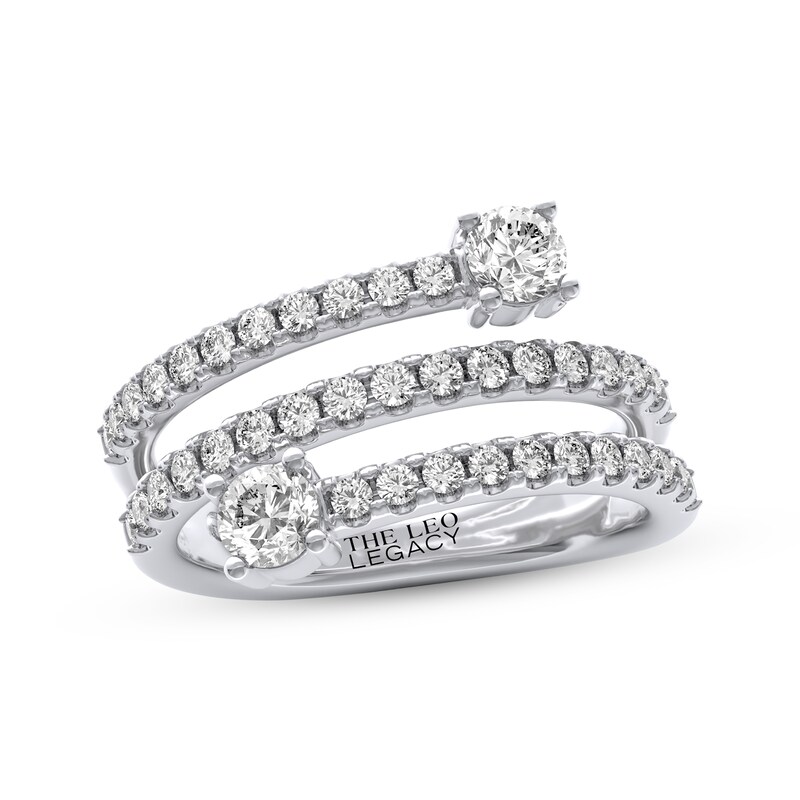 Main Image 1 of THE LEO Legacy Lab-Grown Diamond Bypass Wrap Ring 1 ct tw 14K White Gold