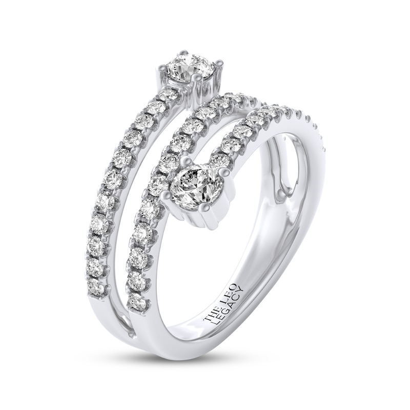 Main Image 2 of THE LEO Legacy Lab-Grown Diamond Bypass Wrap Ring 1 ct tw 14K White Gold