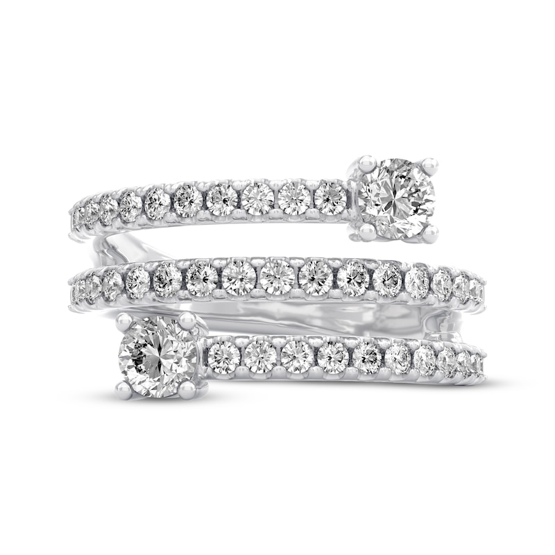 Main Image 3 of THE LEO Legacy Lab-Grown Diamond Bypass Wrap Ring 1 ct tw 14K White Gold