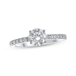 Now + Forever Lab-Grown Diamonds Round-Cut Engagement Ring 1-1/4 ct tw 14K White Gold