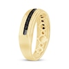 Thumbnail Image 2 of Now + Forever Men's Black Diamond Wedding Band 1/2 ct tw 10K Yellow Gold
