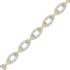 Thumbnail Image 2 of Linked Always Diamond Oval Chain Link Bracelet 1/6 ct tw Sterling Silver & 10K Yellow Gold 7"