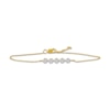 Thumbnail Image 1 of KAY Lab-Grown Diamonds Five-Stone Bracelet 1/20 ct tw 14K Yellow Gold-Plated Sterling Silver 7"