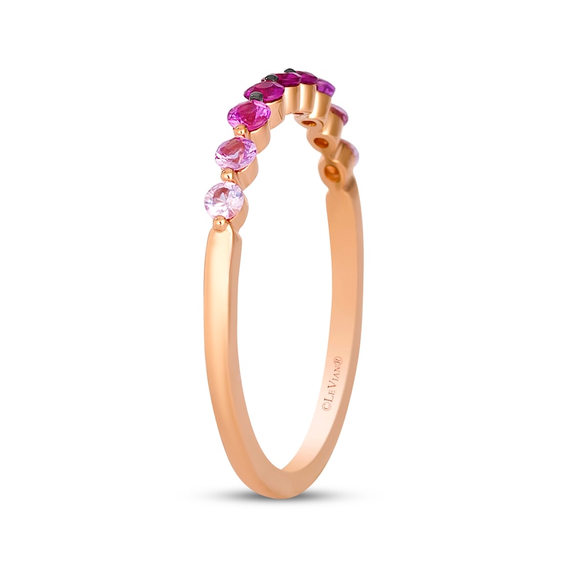 Main Image 2 of Le Vian Strawberry Ombré Sapphire Ring 14K Strawberry Gold