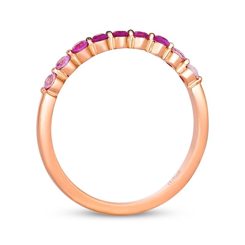 Main Image 3 of Le Vian Strawberry Ombré Sapphire Ring 14K Strawberry Gold