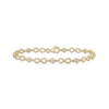 Thumbnail Image 1 of KAY Lab-Grown Diamonds Infinity & Clover Bracelet 1/3 ct tw 10K Yellow Gold-Plated Sterling Silver 7"