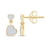Thumbnail Image 3 of KAY Lab-Grown Diamonds Tilted Heart Dangle Earrings 1/5 ct tw 24K Yellow Gold Vermeil Sterling Silver