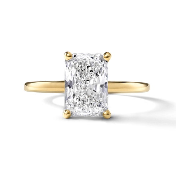 Now + Forever Lab-Grown Diamonds Radiant-Cut Solitaire Engagement Ring 2 ct tw 14K Yellow Gold (F/S12)