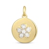 Thumbnail Image 1 of STUDIO BY KAY Lab-Grown Diamonds Flower Charm 1/10 ct tw 24 Yellow Gold Vermeil Sterling Silver