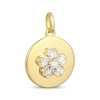 Thumbnail Image 2 of STUDIO BY KAY Lab-Grown Diamonds Flower Charm 1/10 ct tw 24 Yellow Gold Vermeil Sterling Silver