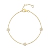Thumbnail Image 2 of STUDIO BY KAY Lab-Grown Diamond Heart Station Bracelet 1/5 ct tw 24K Yellow Gold Vermeil Sterling Silver 7.5"
