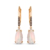 Thumbnail Image 2 of Le Vian Pear-Shaped Natural Opal Hidden Halo Drop Earrings 1/5 ct tw Diamonds 14K Strawberry Gold