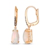 Thumbnail Image 3 of Le Vian Pear-Shaped Natural Opal Hidden Halo Drop Earrings 1/5 ct tw Diamonds 14K Strawberry Gold