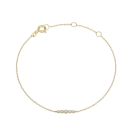 Rocksbox The Ulla Brown Lab-Grown Diamond Bracelet 1/10 ct tw 24K Yellow Gold Vermeil Sterling Silver 8"