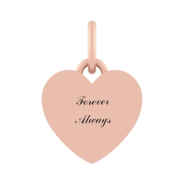 Sterling Silver or 10K Gold Engravable Heart Charm (2 Lines)