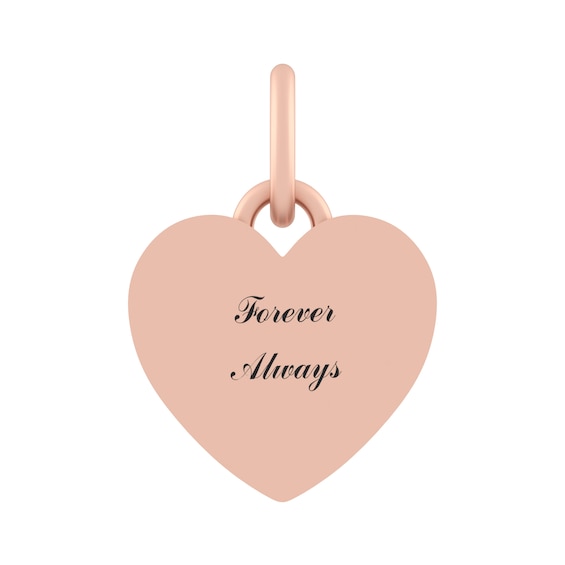 Sterling Silver or 10K Gold Engravable Heart Charm (2 Lines)