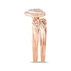 Thumbnail Image 2 of Now + Forever His & Hers Multi-Diamond Three-Piece Bridal Set 1/3 ct tw 10K Rose Gold