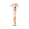 Thumbnail Image 5 of Now + Forever Multi-Diamond Pear-Shaped Halo Engagement Ring 1/4 ct tw 10K Rose Gold