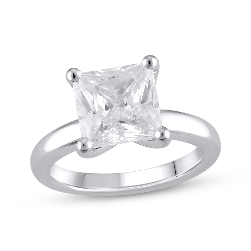 Lab-Created Diamonds by KAY Princess-Cut Solitaire Engagement Ring 4 ct tw 14K White Gold