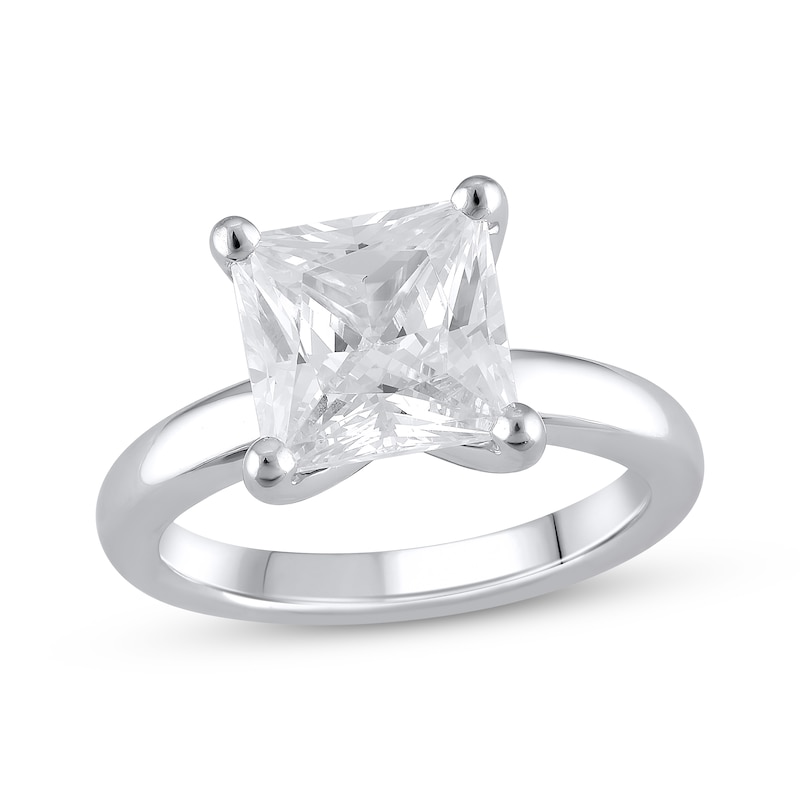 Main Image 1 of Now + Forever Lab-Grown Diamonds Princess-Cut Solitaire Engagement Ring 4 ct tw 14K White Gold (F/SI2)