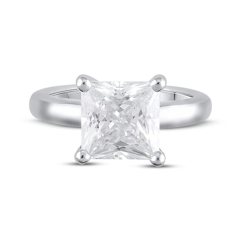 Lab-Created Diamonds by KAY Princess-Cut Solitaire Engagement Ring 4 ct tw 14K White Gold (F/SI2)