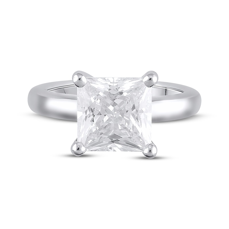 Main Image 3 of Now + Forever Lab-Grown Diamonds Princess-Cut Solitaire Engagement Ring 4 ct tw 14K White Gold (F/SI2)