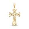 Kay Diamond-Cut Cross Charm 14K Yellow Gold