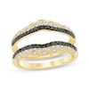 Thumbnail Image 1 of Now + Forever Black & White Diamond Patterned Enhancer Ring 5/8 ct tw 14K Yellow Gold