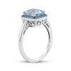 Thumbnail Image 2 of Cushion-Cut Sky Blue Topaz & Enamel Ring Sterling Silver