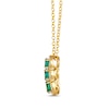 Thumbnail Image 2 of Le Vian Emerald Three-Stone Necklace 1/6 ct tw Diamonds 14K Honey Gold 19&quot;