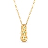 Thumbnail Image 3 of Le Vian Emerald Three-Stone Necklace 1/6 ct tw Diamonds 14K Honey Gold 19&quot;