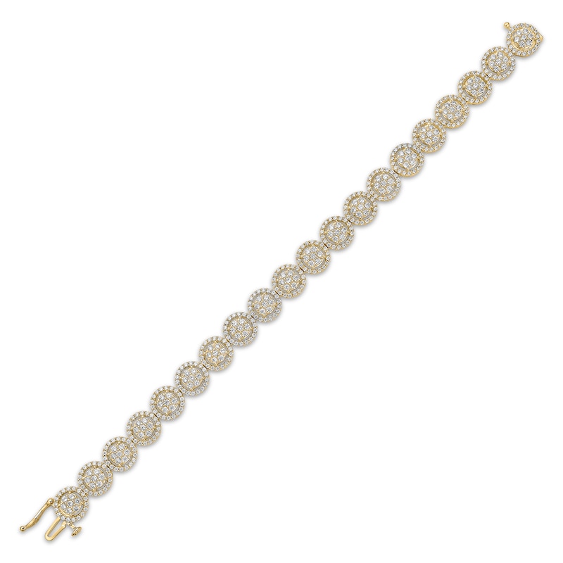 Main Image 2 of Diamond Circle Link Bracelet 5 ct tw 10K Yellow Gold 7&quot;
