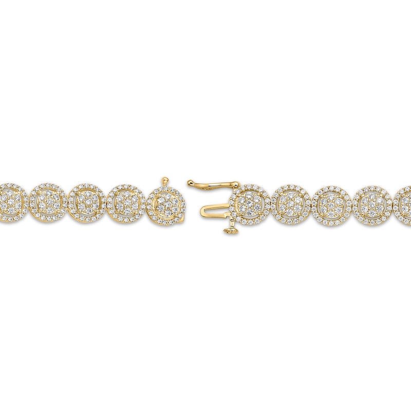 Main Image 3 of Diamond Circle Link Bracelet 5 ct tw 10K Yellow Gold 7&quot;