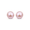 Thumbnail Image 2 of Pink Freshwater Cultured Pearl Stud Earrings 14K Yellow Gold