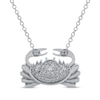 Thumbnail Image 1 of Diamond Crab Necklace 1/20 ct tw Sterling Silver 18&quot;