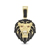 Thumbnail Image 0 of Men's Black Diamond & Ruby Lion Head Charm 5/8 ct tw 10K Yellow Gold
