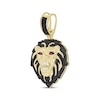 Thumbnail Image 1 of Men's Black Diamond & Ruby Lion Head Charm 5/8 ct tw 10K Yellow Gold