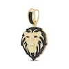 Thumbnail Image 2 of Men's Black Diamond & Lab-Grown Ruby Lion Head Charm 5/8 ct tw 10K Yellow Gold