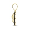 Thumbnail Image 3 of Men's Black Diamond & Lab-Grown Ruby Lion Head Charm 5/8 ct tw 10K Yellow Gold