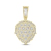 Thumbnail Image 4 of Men's Black Diamond & Lab-Grown Ruby Lion Head Charm 5/8 ct tw 10K Yellow Gold