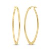 Thumbnail Image 0 of Flat Oval Hoop Earrings 14K Yellow Gold 40mm