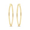 Thumbnail Image 2 of Flat Oval Hoop Earrings 14K Yellow Gold 40mm