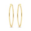 Thumbnail Image 1 of Flat Oval Hoop Earrings 14K Yellow Gold 40mm