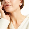 Thumbnail Image 3 of Flat Oval Hoop Earrings 14K Yellow Gold 40mm