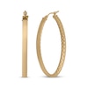 Thumbnail Image 0 of Italian Brilliance Diamond-Cut Snakeskin Hoop Earrings 14K Yellow Gold