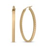 Thumbnail Image 1 of Italian Brilliance Diamond-Cut Snakeskin Hoop Earrings 14K Yellow Gold