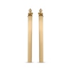 Thumbnail Image 2 of Italian Brilliance Diamond-Cut Snakeskin Hoop Earrings 14K Yellow Gold