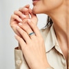 Thumbnail Image 4 of Le Vian Oval-Cut Blue Topaz Five-Stone Ring 1/3 ct tw Diamonds 14K Strawberry Gold