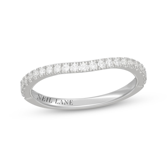 Neil Lane Diamond Contour Wedding Band 1/4 ct tw 14K White Gold